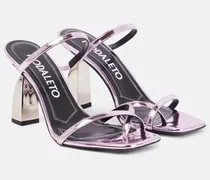Metallic Mules Angel A aus Leder