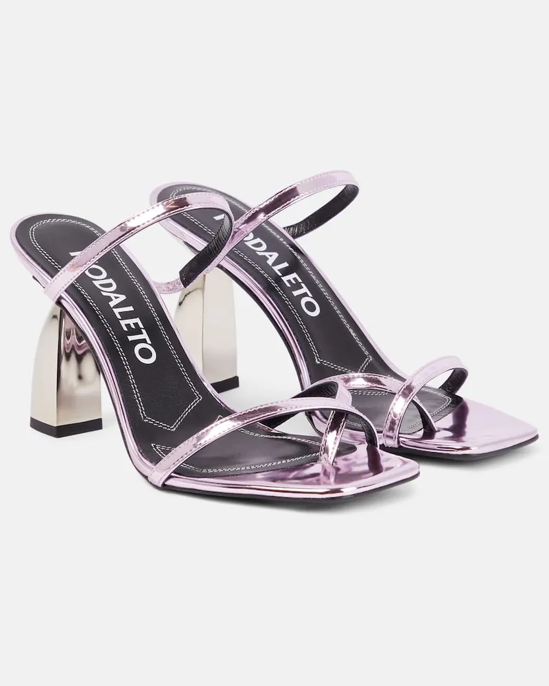 NODALETO Sandalen Angel A aus Metallic-Leder Rosa