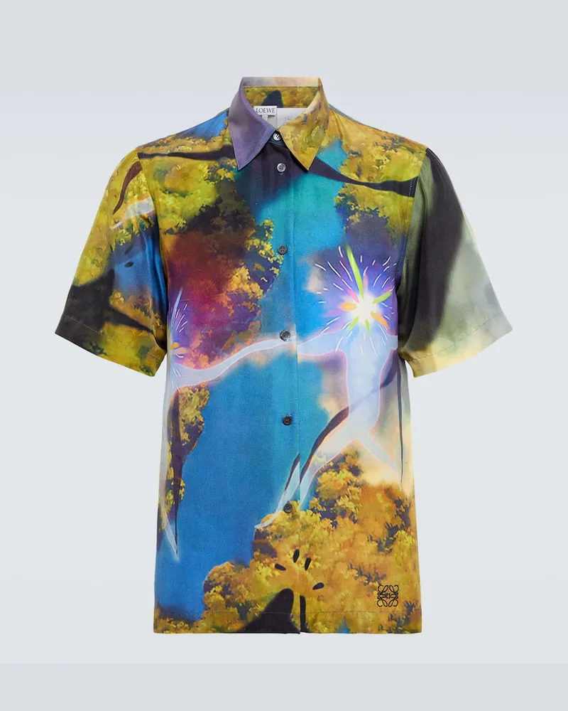 Loewe X Howl's Moving Castle Hemd aus einem Seidengemisch Multicolor