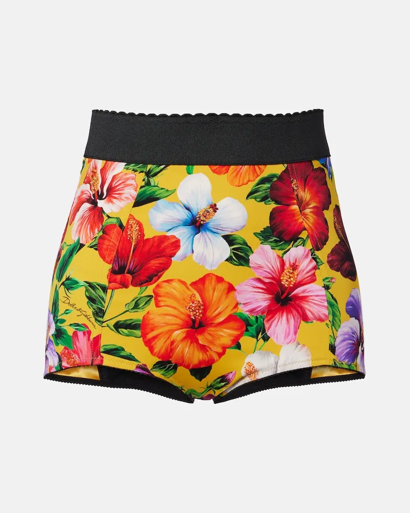 Dolce & Gabbana Shorts aus einem Seidengemisch Multicolor