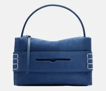 Schultertasche Loafer Small aus Veloursleder