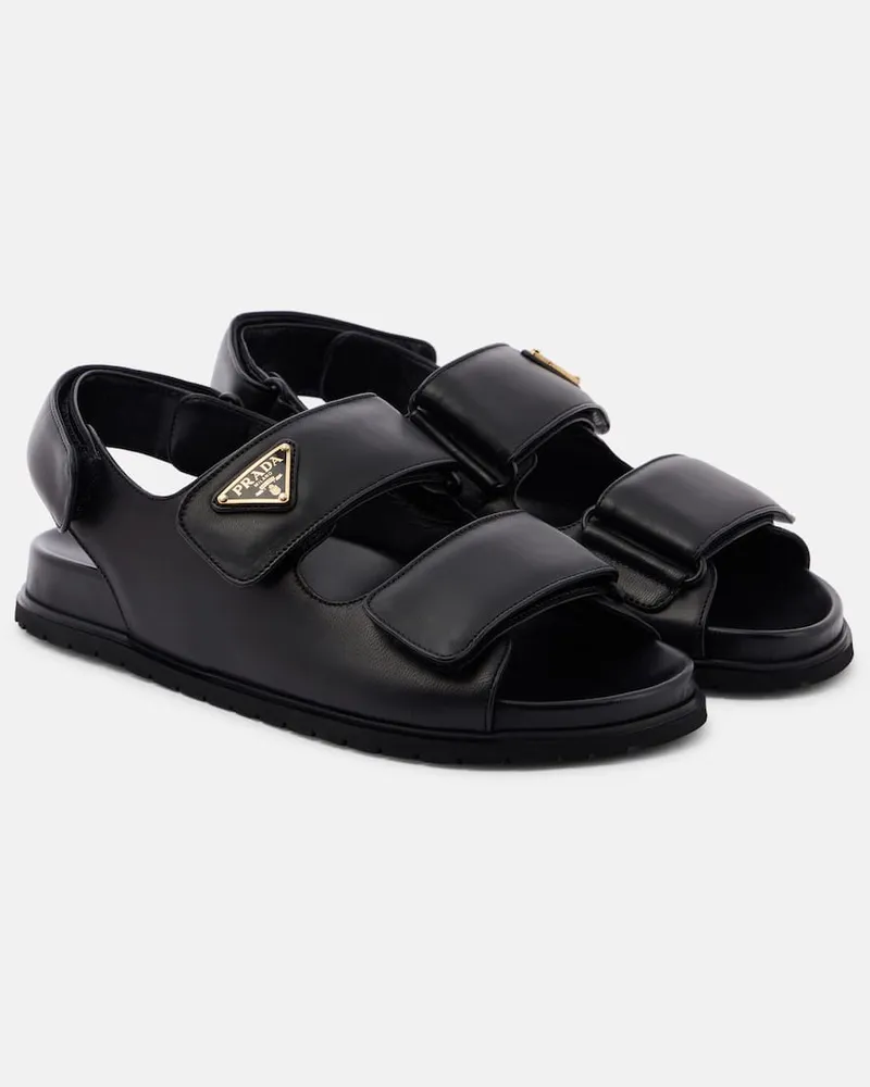 Prada Sandalen aus Leder Schwarz