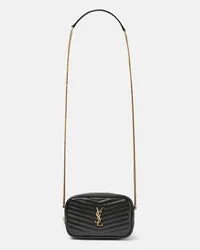 Saint Laurent Schultertasche Lou Mini aus Leder Schwarz