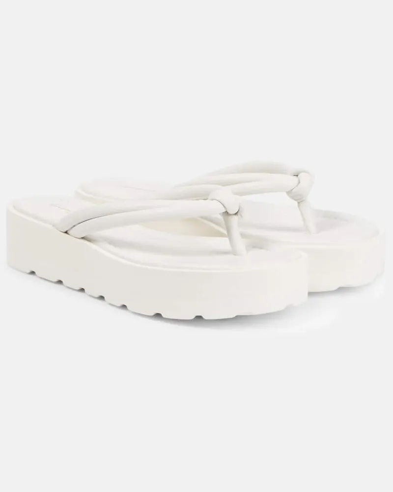 Gianvito Rossi Plateausandalen aus Leder Weiß