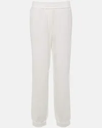 Brunello Cucinelli Jogginghose aus Baumwoll-Jersey Weiss