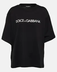 Dolce & Gabbana T-Shirt aus Baumwoll-Jersey Schwarz