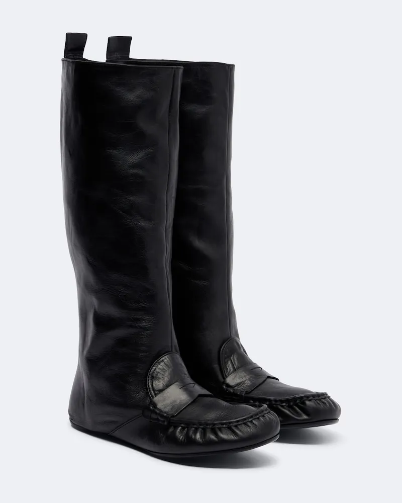 Acne Studios Stiefel Bojan aus Leder Schwarz