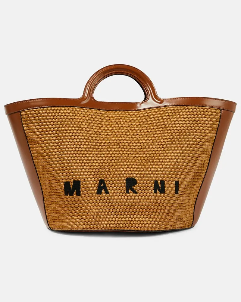 Marni Tote Tropicalia Large Braun