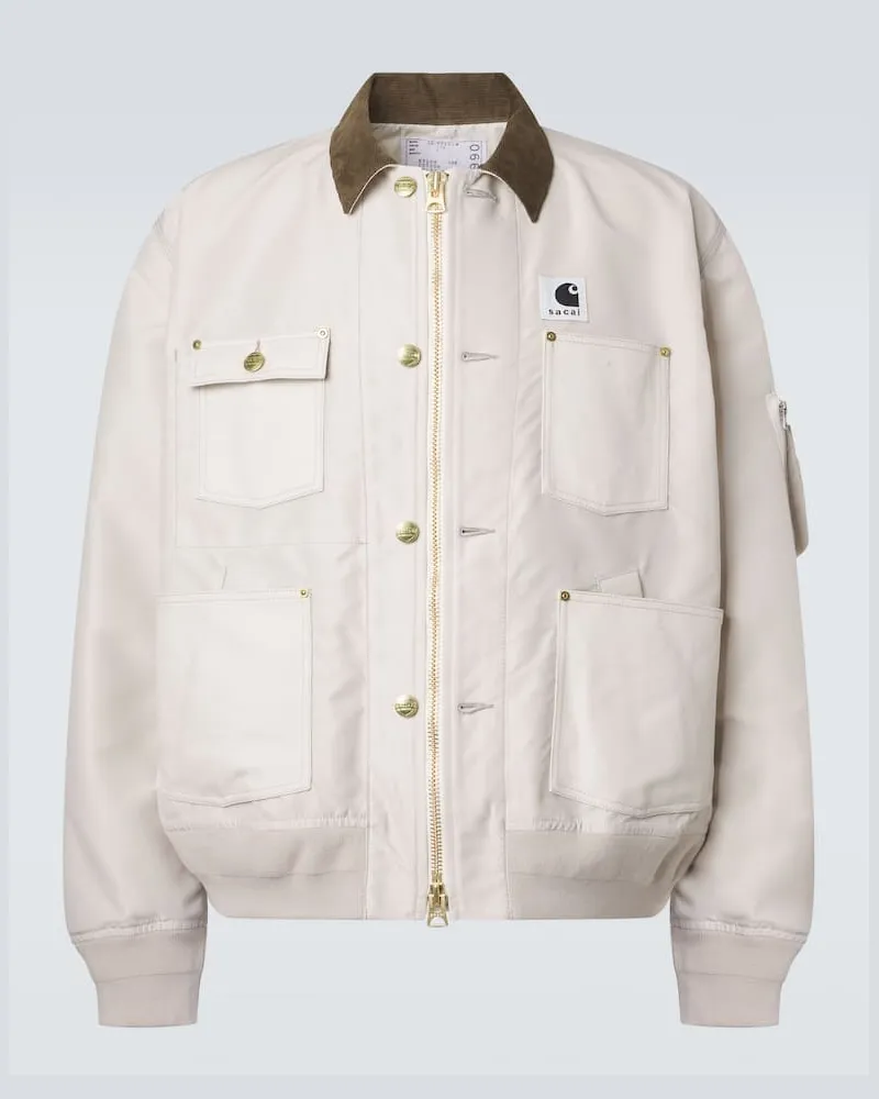 Sacai X Carhartt Blouson mit Cord Beige