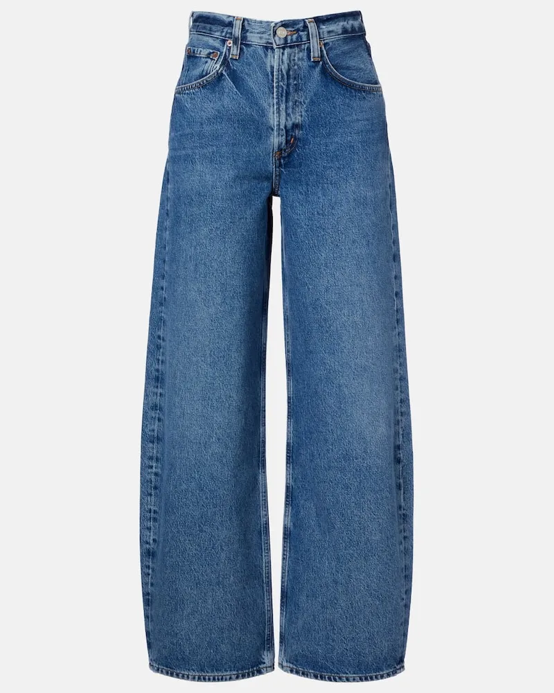 AGOLDE Wide-Leg Jeans Low Curve Blau
