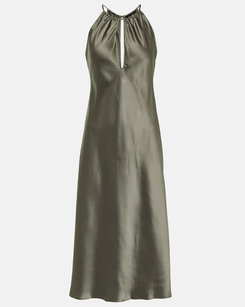 Nili Lotan Midikleid Eglantine aus Seide Grã¼n
