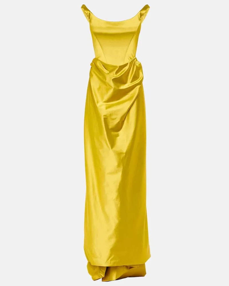 Vivienne Westwood Robe aus Satin Gelb