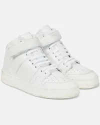 Saint Laurent High-Top Sneakers LAX aus Leder Weiss