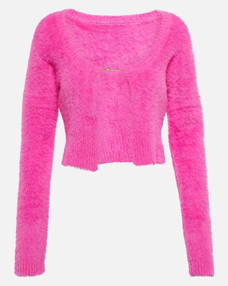 Jacquemus Cropped-Cardigan La Maille Neve Rosa