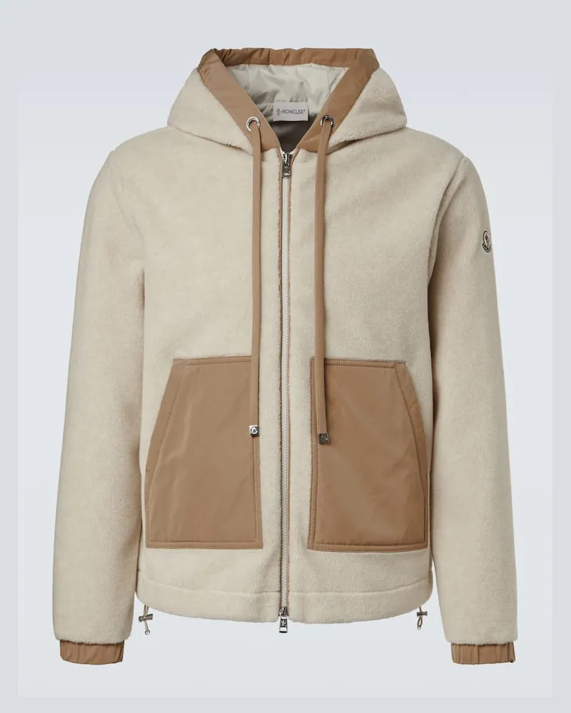 Moncler Kapuzenjacke aus Fleece Beige