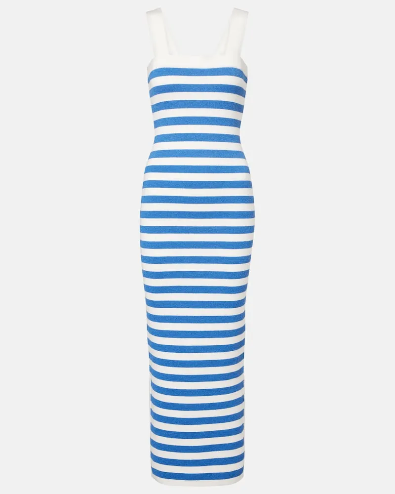 Posse Maxikleid Ari aus Strick Blau
