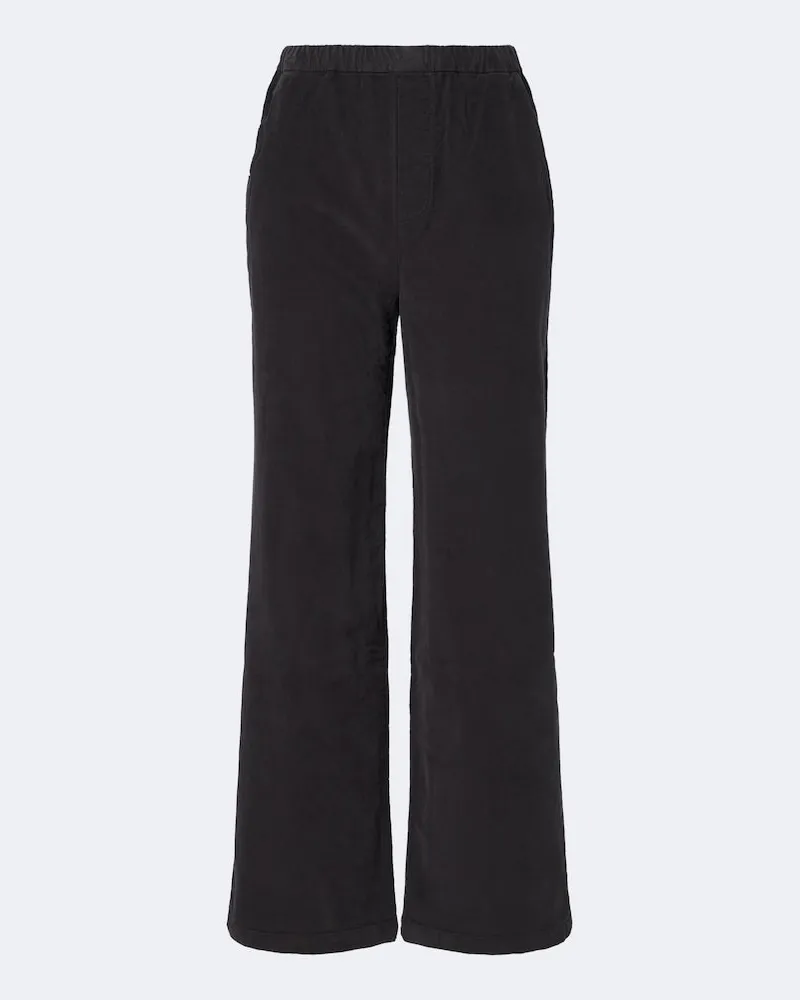 Velvet Weite Hose Jayda aus Baumwolle Grau