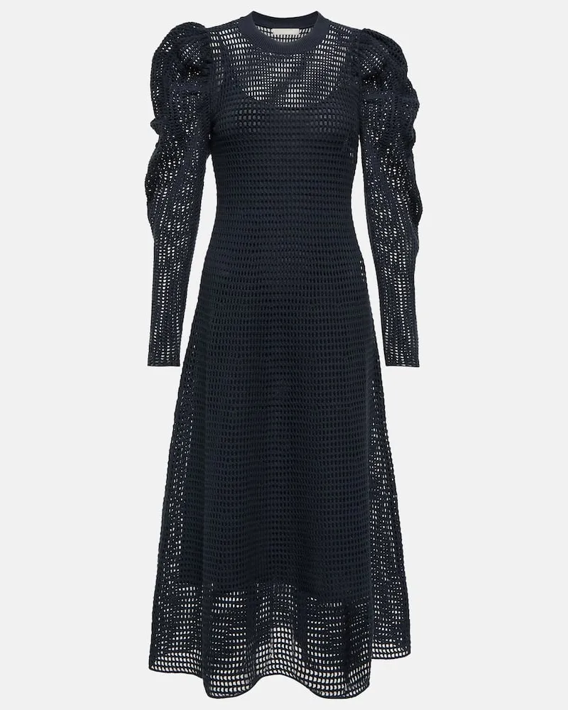 Ulla Johnson Midikleid Marlena aus Strick Blau