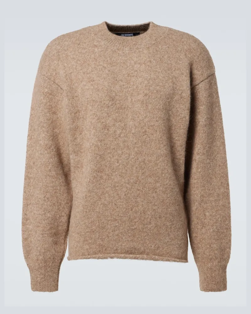 Jacquemus Pullover Le Pull  aus einem Alpakawollgemisch Beige