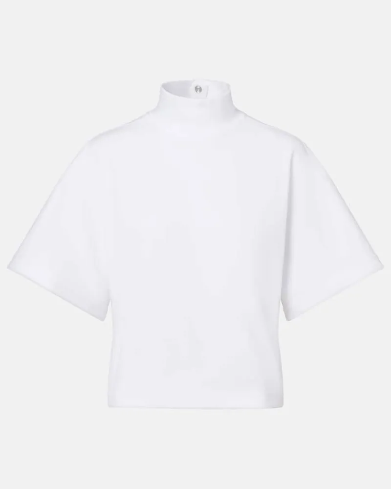 Alaïa Alaïa T-Shirt aus Baumwoll-Jersey Weiß