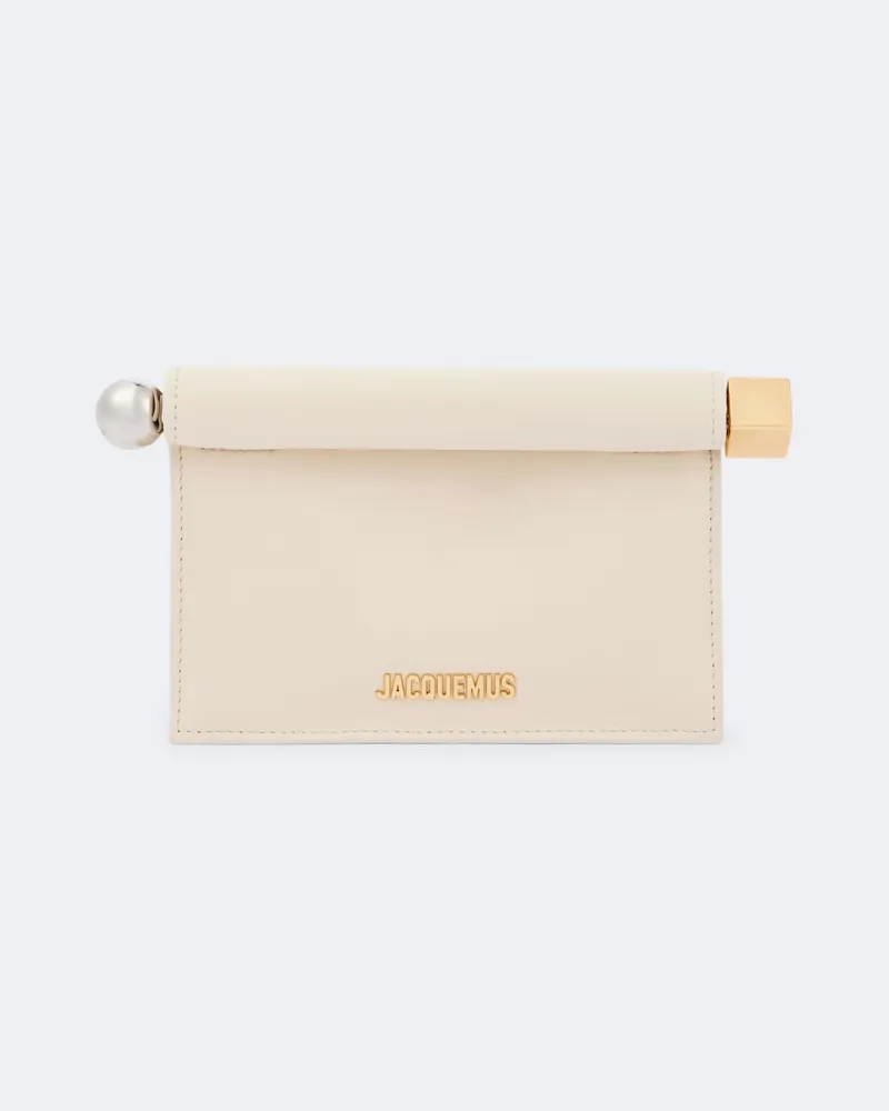 Jacquemus Clutch La Petite Pochette Rond Carré Weiß