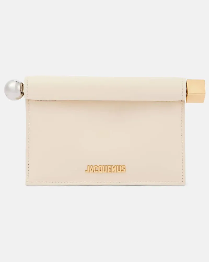 Jacquemus Clutch La Petite Pochette Rond Carré Weiß