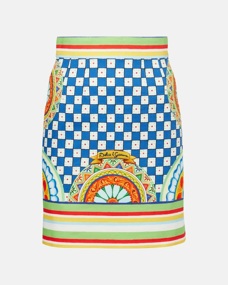 Dolce & Gabbana Minirock aus Baumwolle Multicolor