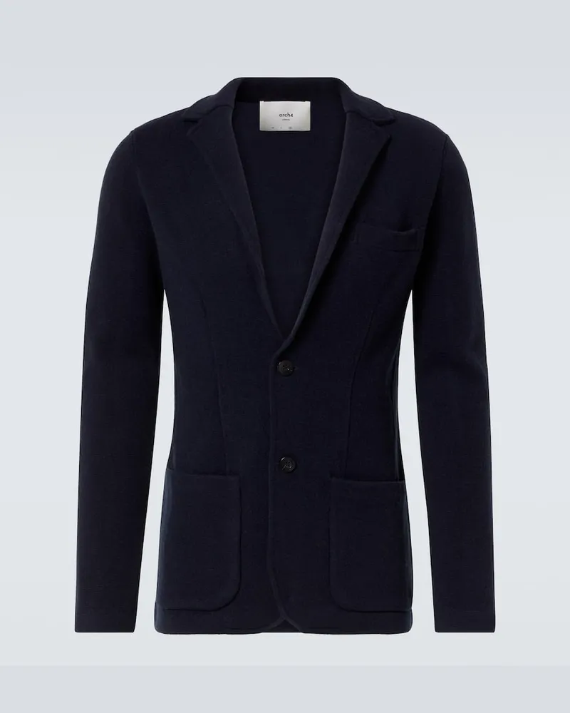 arch4 Cardigan Mr Poole aus Wolle und Kaschmir Blau