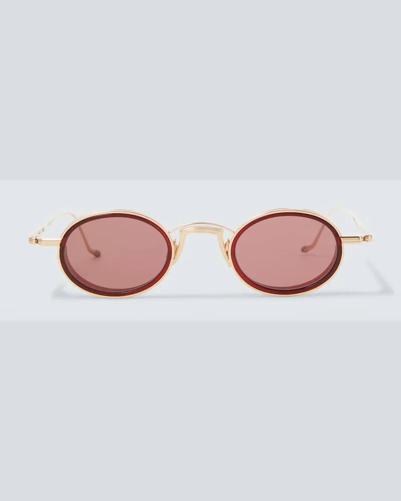 Jacques Marie Mage Ovale Sonnenbrille Varda Rot