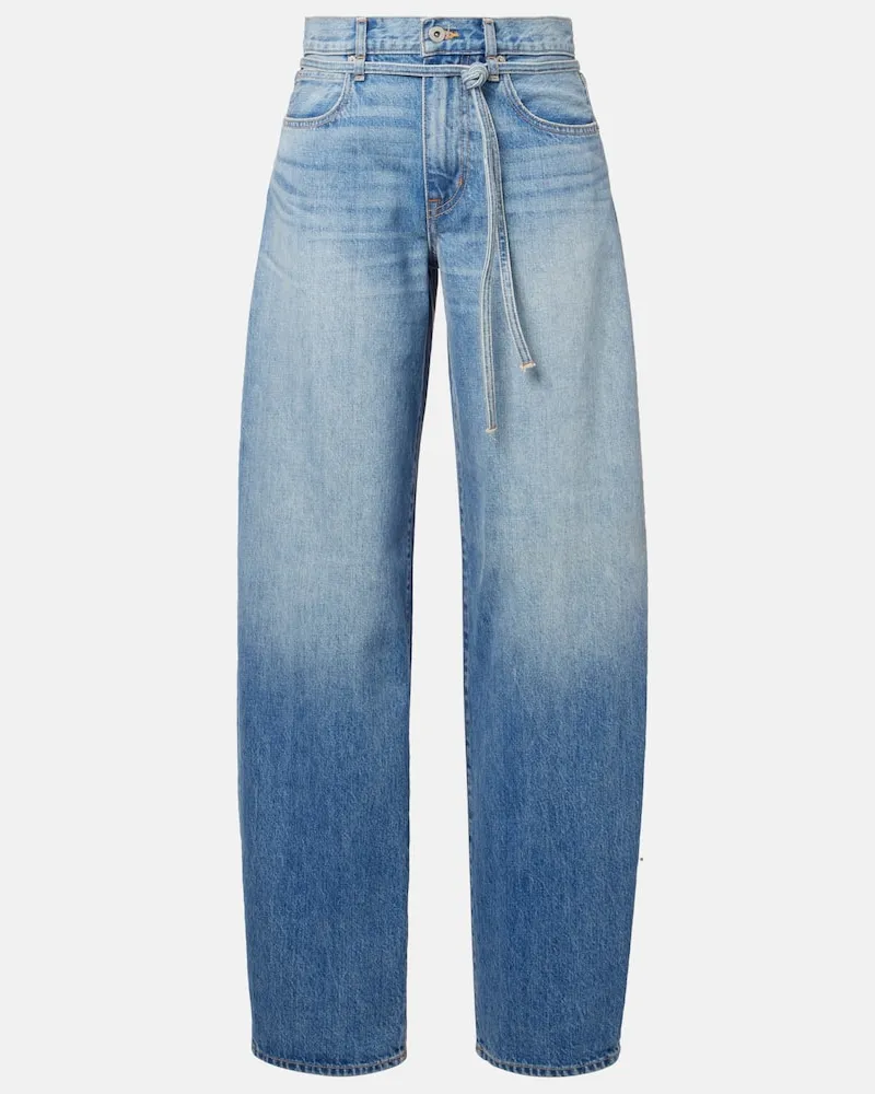 SLVRLAKE Mid-Rise Barrel Jeans Hailey Blau