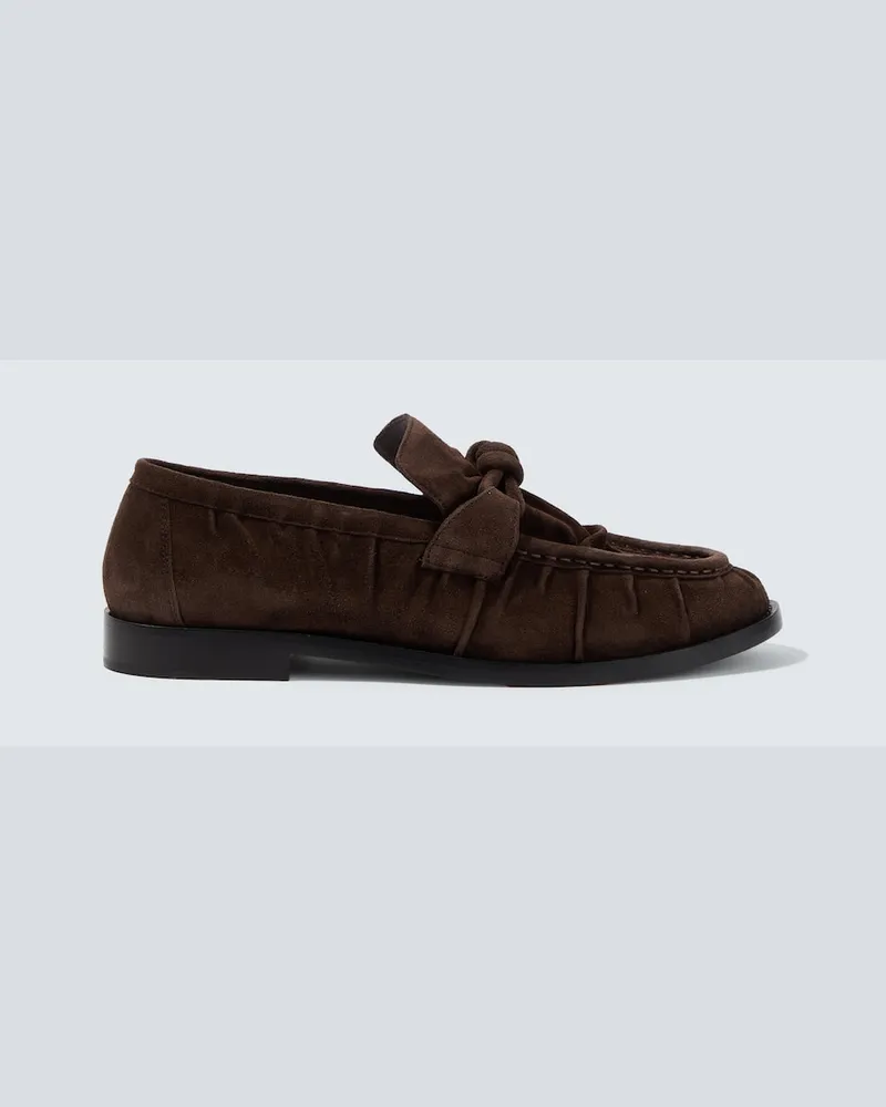 Bottega Veneta Loafers Astaire Knot aus Veloursleder Braun