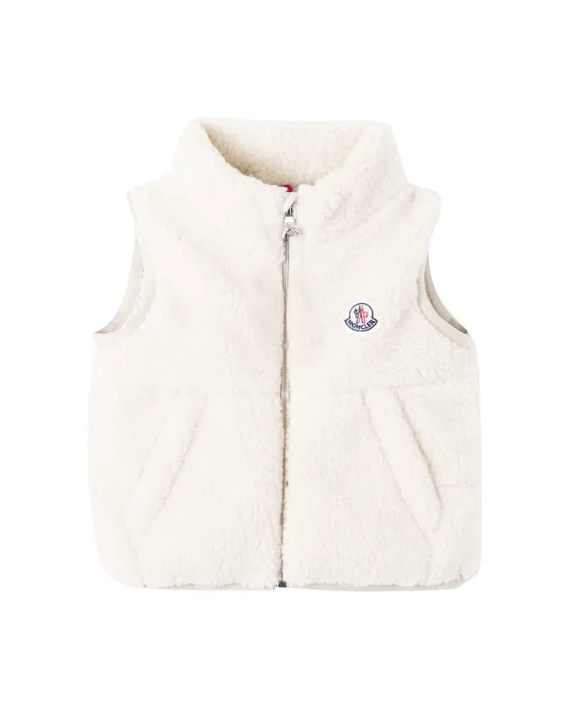 Moncler Baby Daunenweste Ernst aus Teddyfleece Beige