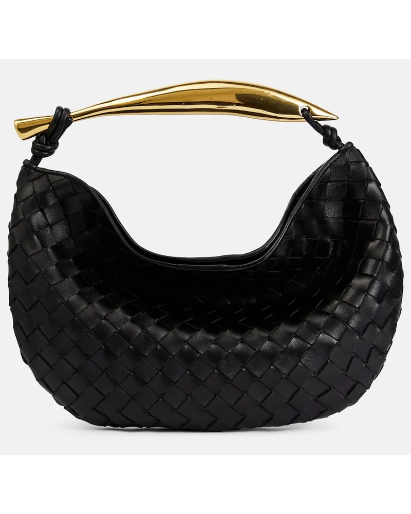 Bottega Veneta Tote Sardine aus Leder Schwarz