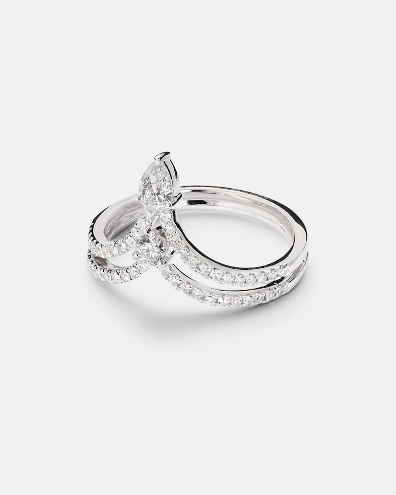 SHAY Ring aus 18kt Weißgold mit Diamanten Silber