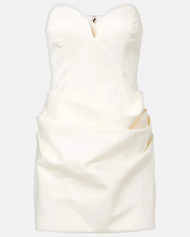 ROTATE Birger Christensen Minikleid aus Satin Weiß