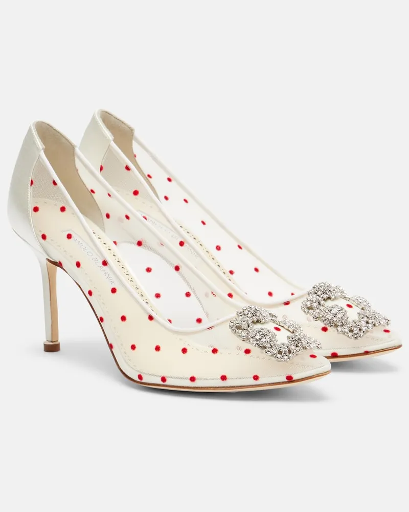 Manolo Blahnik Pumps Hangisi 90 mit Kristallen Multicolor