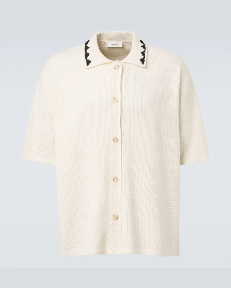 COMMAS Besticktes Top aus Häkelstrick Beige