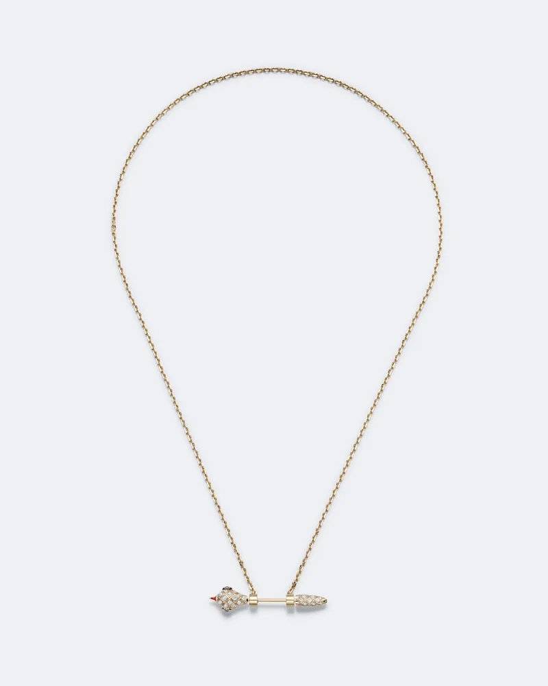 Yvonne Léon Yvonne Léon Halskette Python aus 9kt Gelbgold mit Diamanten Gold