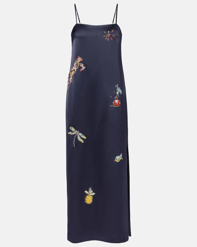 ALEMAIS Alémais X Anouk Colantoni Slipdress Fontaine Blau