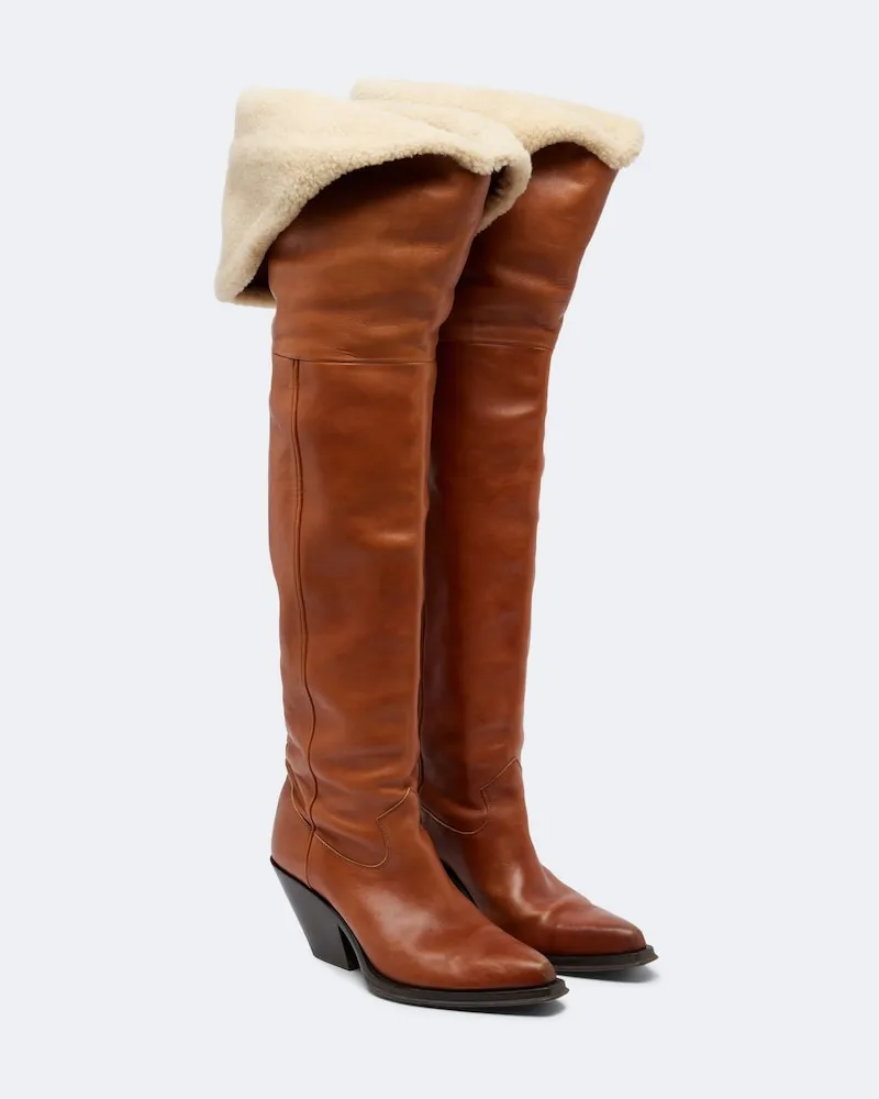 Chloé Chloé Overknee-Stiefel Azelan aus Leder Braun