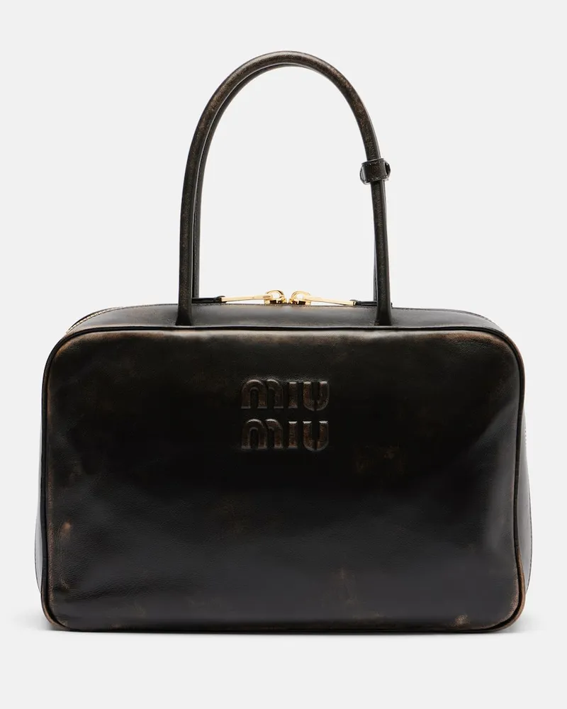 Miu Miu Tote Bag Beau aus Leder Braun