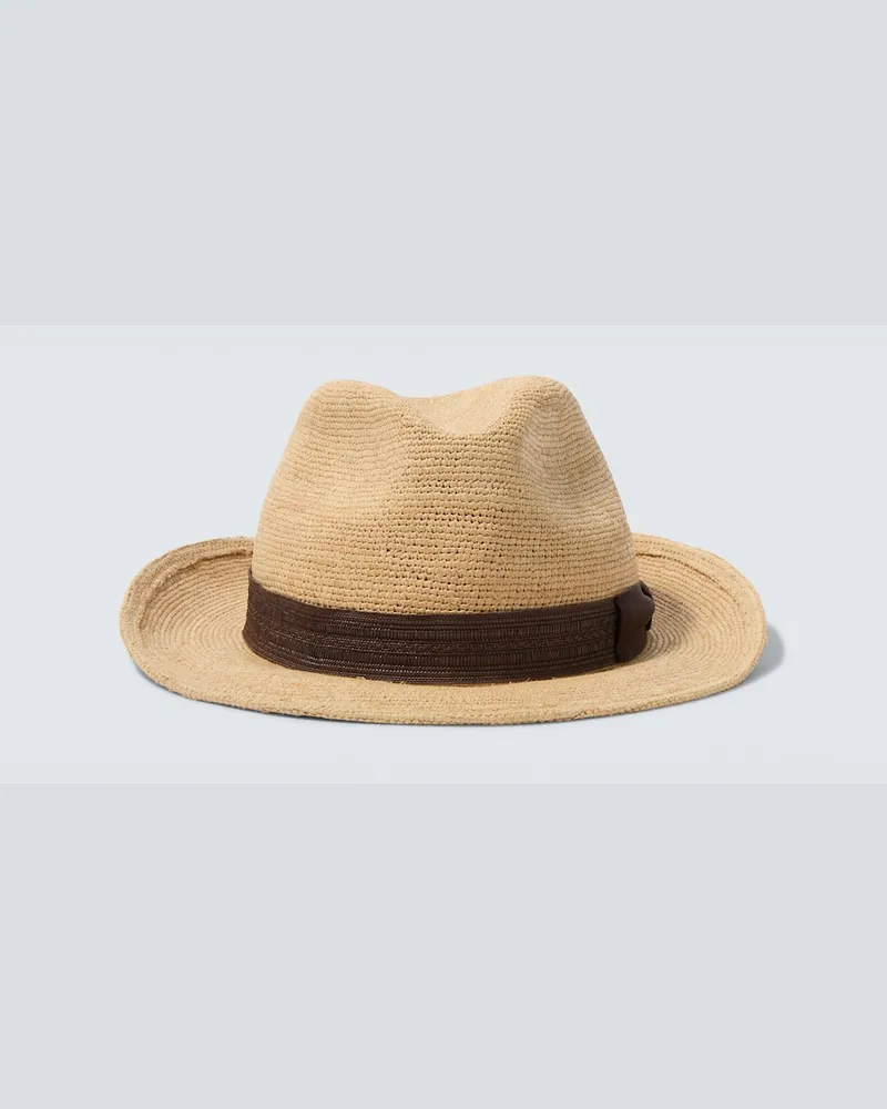 Borsalino Hut Federico aus Stroh Beige