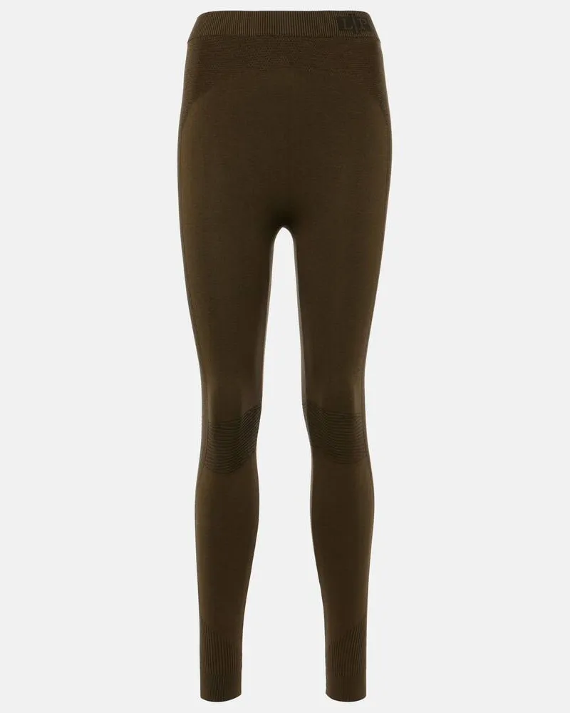Loro Piana Leggings aus Rippstrick Grün