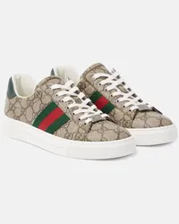 Gucci Sneakers Ace mit Leder Beige