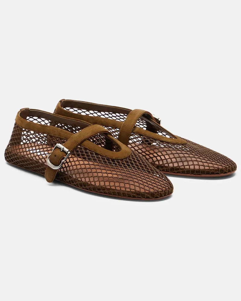 Alaïa Alaïa Mary-Jane-Ballerinas aus Leder Grün