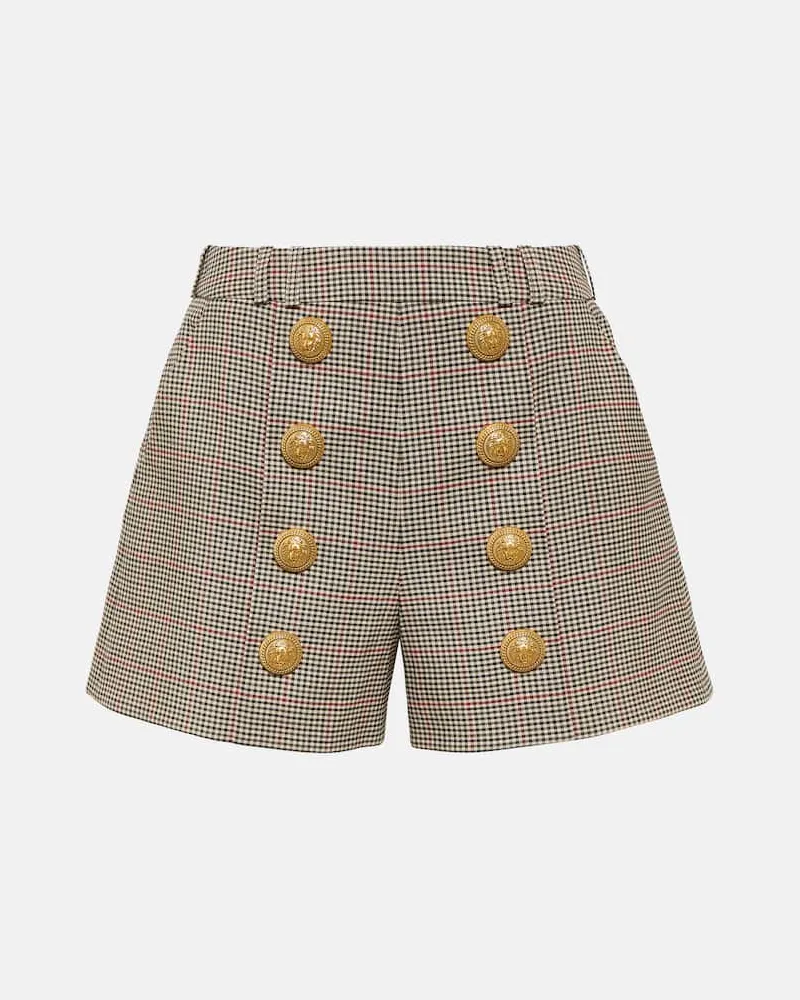 Balmain High-Rise Shorts Multicolor