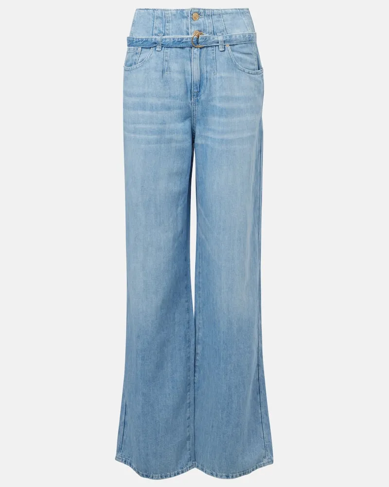 7 for all mankind High-Rise Wide-Leg Jeans Phoenix Blau