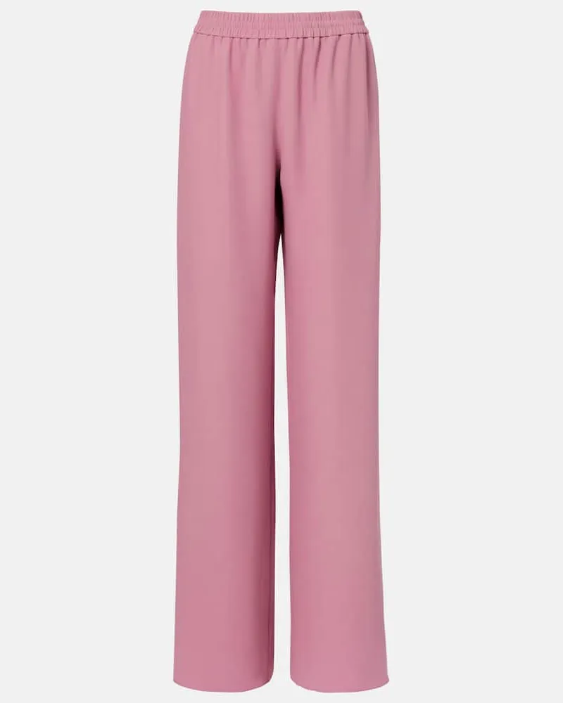 Valentino Garavani Weite Hose aus Cady Couture Pink