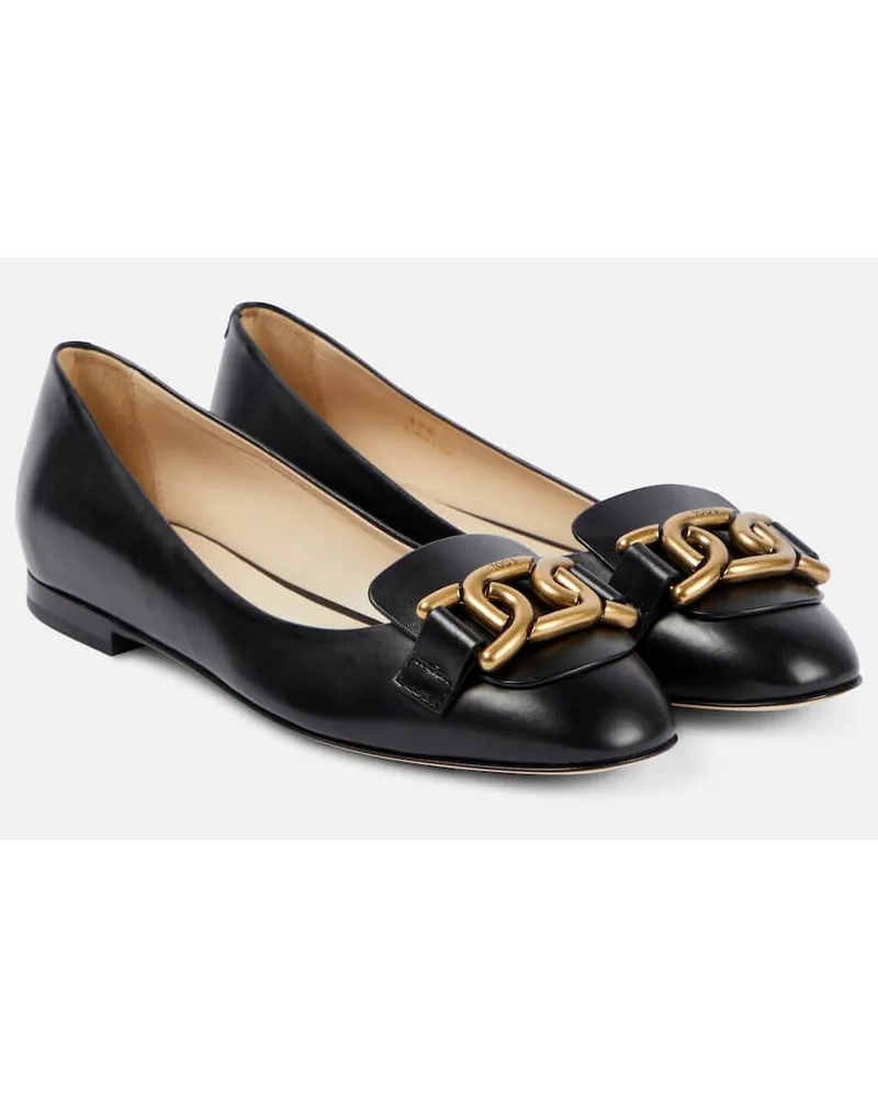 TOD'S Ballerinas Kate aus Leder Schwarz