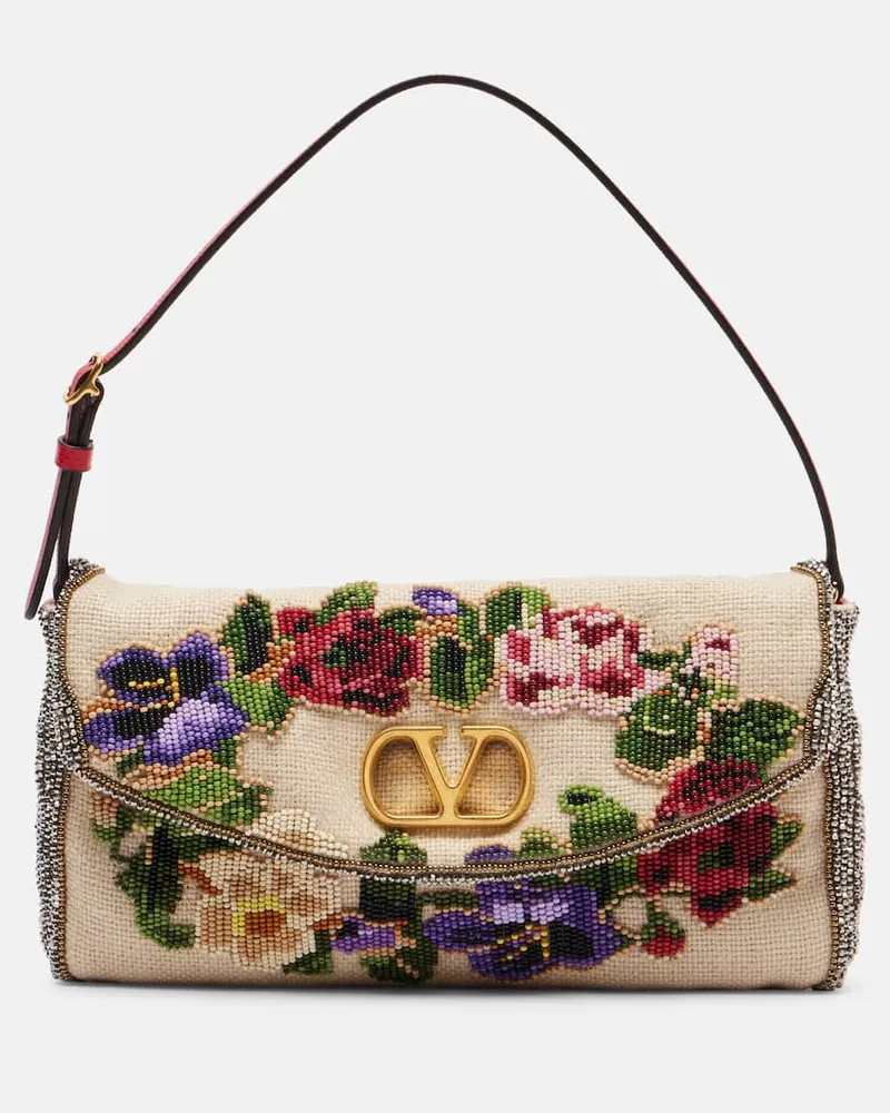 Valentino Garavani Schultertasche Vain Soft Small Beige